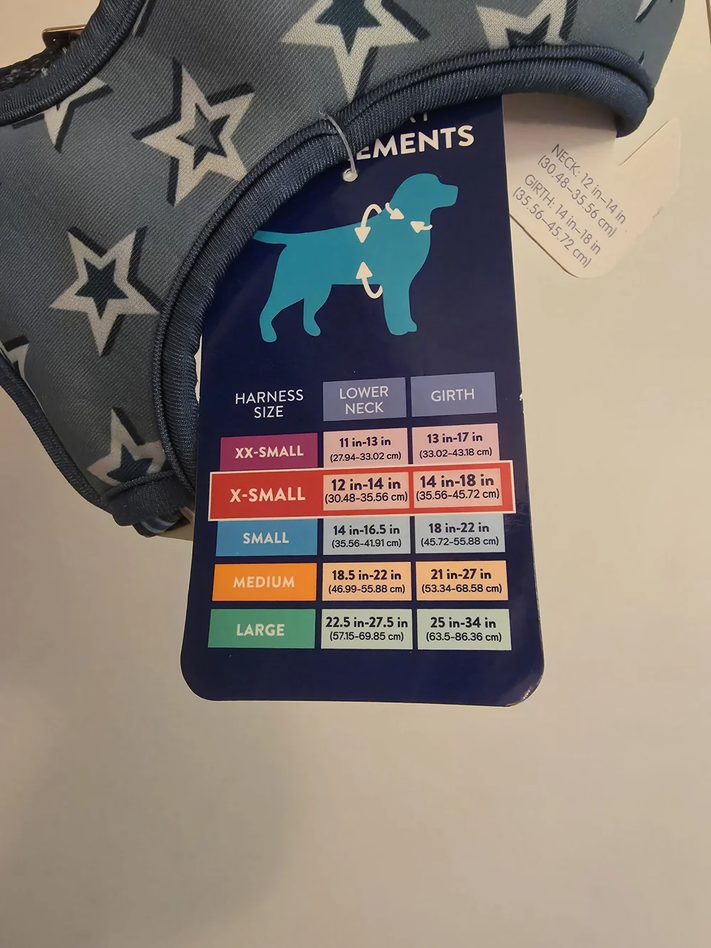 Top Paw Blue Star Adjustable Comfort Dog Harness